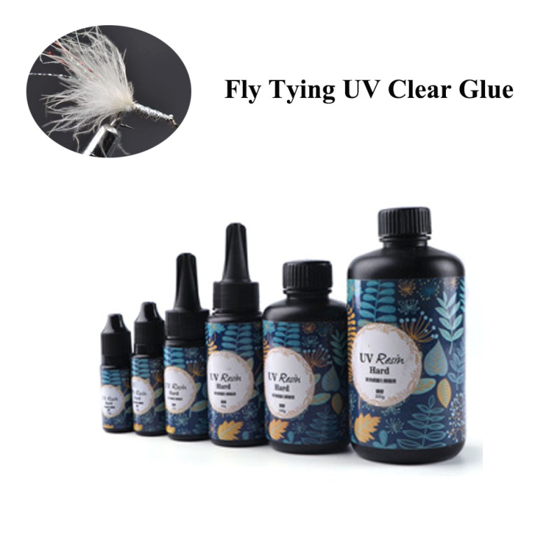 Fishing Lure Accessories - เครื่องประดับ DIY กาวเรซิน UV แบบแห้งเร็วสำหรับตกปลากาวรอกฟลายคริสตัลทรงหยดน้ำใสไหลแบบแข็งแห้งเร็ว