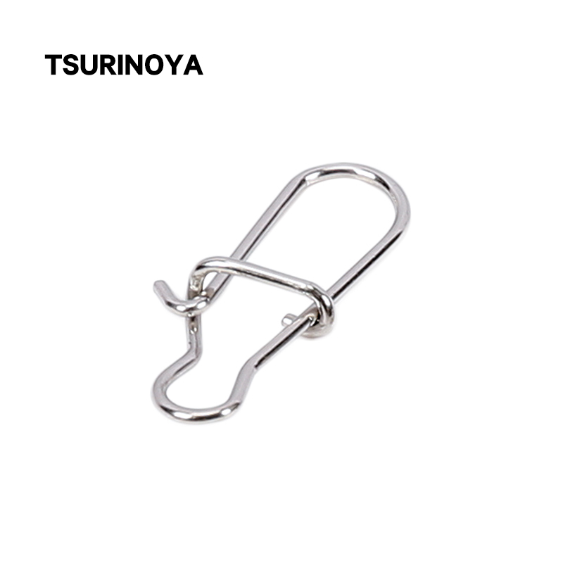 Fishing Lure Accessories - TSURINOYA ตกปลาสแตนเลส Snaps 50PCS Fastlock คลิป