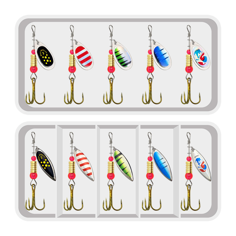 Fishing Lure Spoon - ตกปลา Lure Spinner หมุนช้อน 10 ชิ้น
