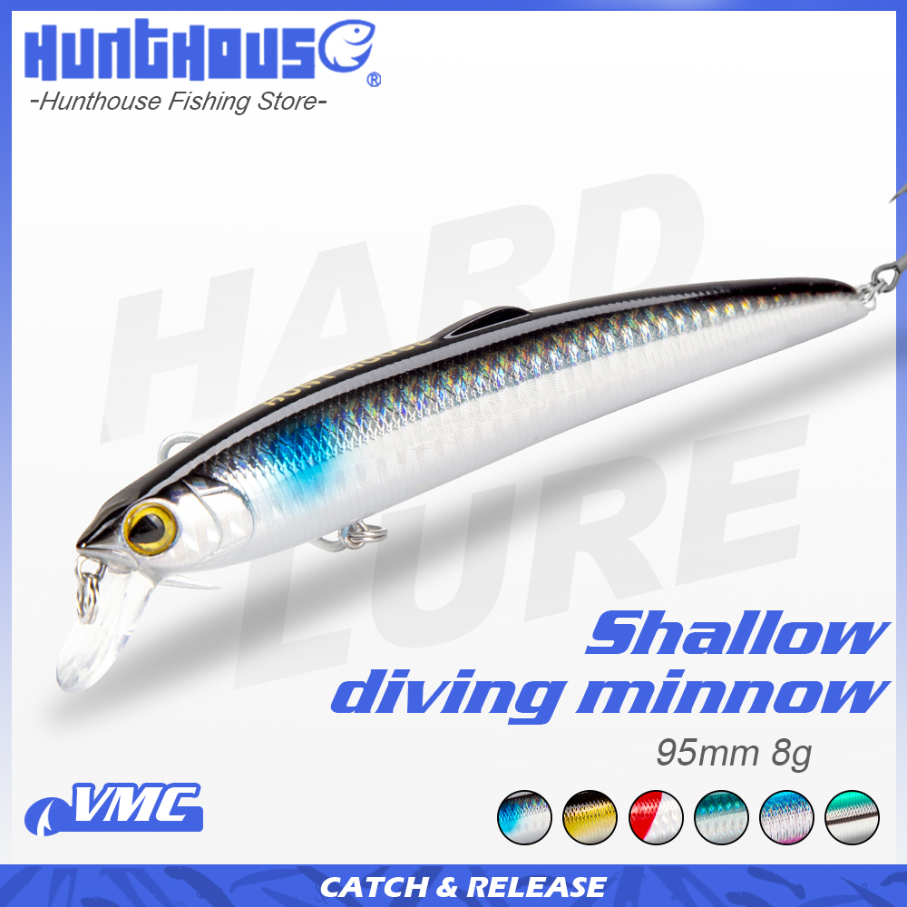 Fishing Lure Jerkbait - เหยื่อปลอม Hunthouse Smith Saruna Minnow ขนาด