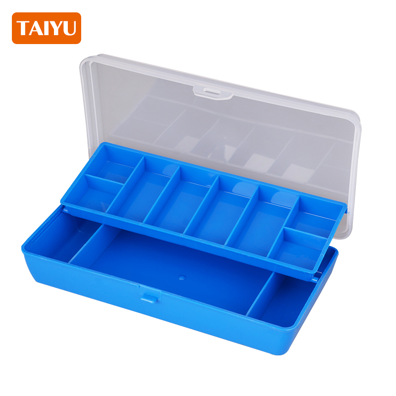 Fishing Lure Soft Plastic - TAIYU แบบพกพากล่องตกปลา 11 ช่อง Double-deck กล่องเก็บปลาคาร์พอุปกรณ์ตกปลา