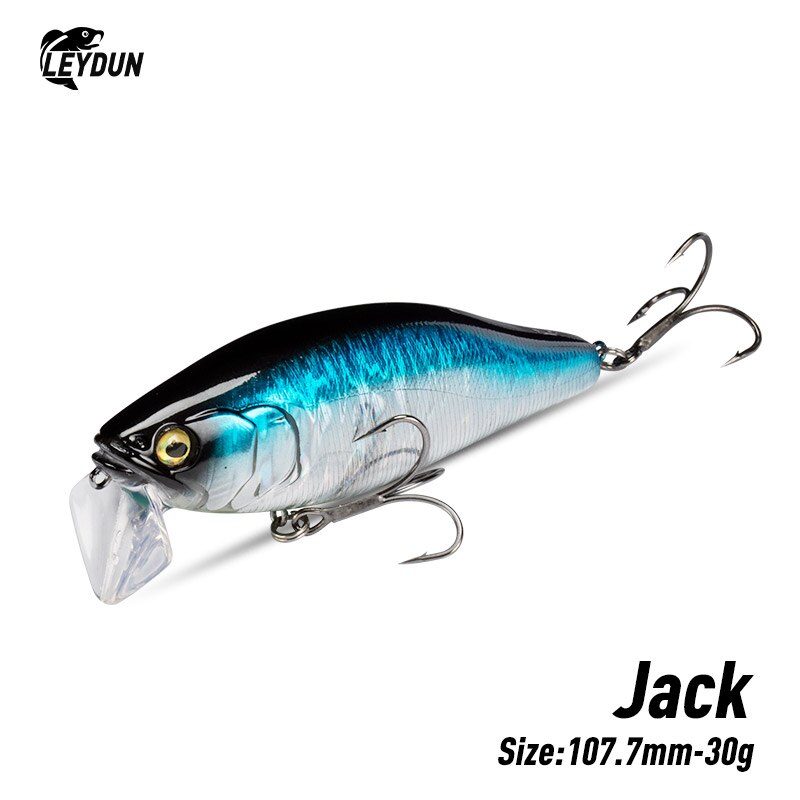 Fishing Lure Topwater - I-JACK Minnowเหยื่อตกปลา107.7Mm 30Gลอยว่ายน้ําคุณภาพสูงHardเหยื่อเสียงระบบWobblersสําหรับBass Pike