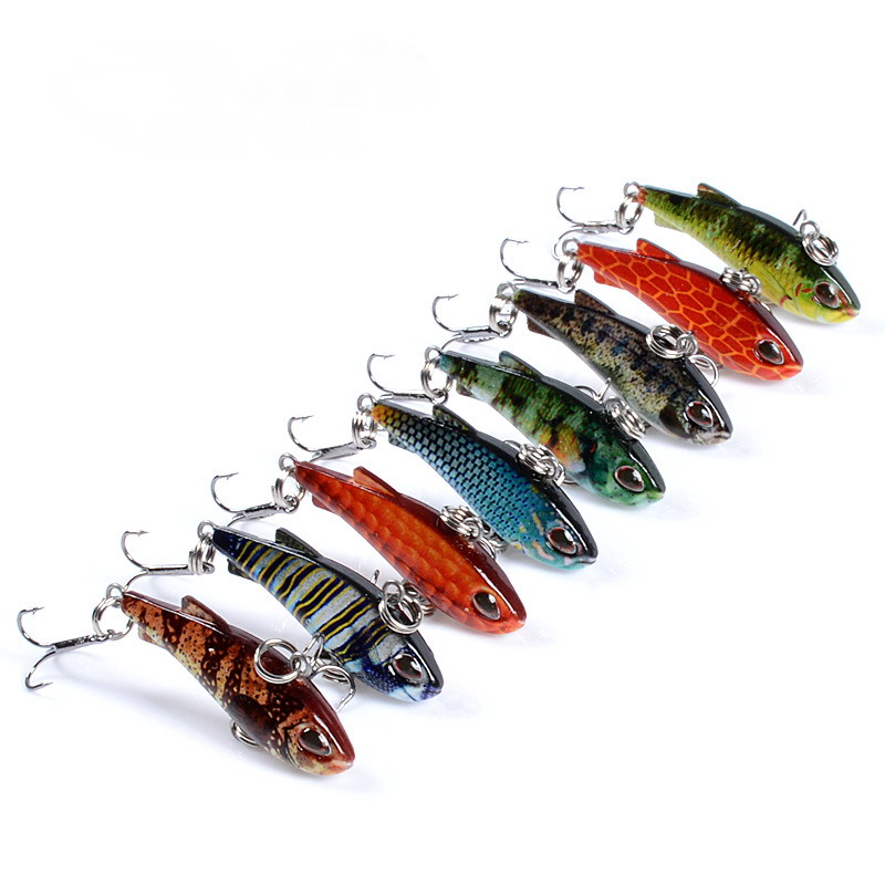 Fishing Lure Crankbait - 8Pcs 4Cm 4G Mini Lipless VIBเหยื่อตกปลาCrankbait