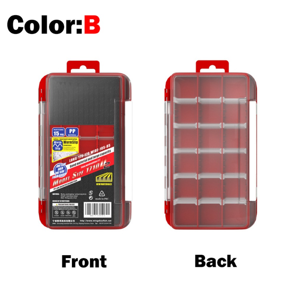 Fishing Lure Box - กล่องใส่เหยื่อตกปลา 2 ชั้น กล่องใส่เบ็ดตกปลา กล่องใส่เหยื่อจิ๊ก กล่องใส่อุปกรณ์ตกปลา