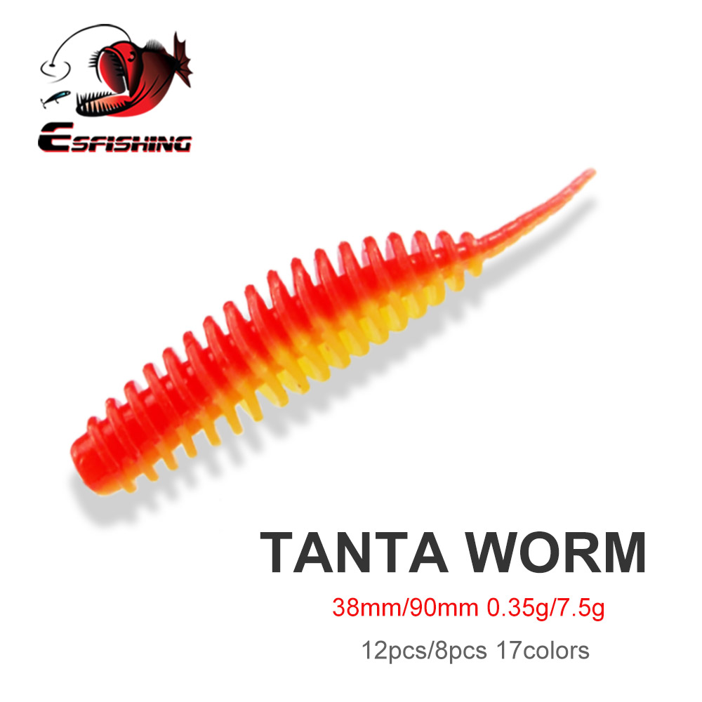 Fishing Lure Spoon - ESFISHING เหยื่อตกปลาแบบหนอน ทันต้า 38มม. 90มม. 0.35กรัม