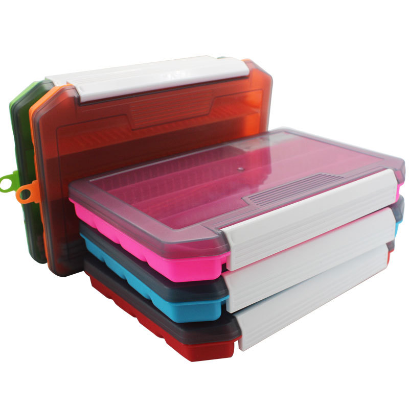 Fishing Lure Box - กล่องใส่เหยื่อตกปลาแบบชั้นเดียวหกสี กล่องเก็บเหยื่อขนาดใหญ่แบบสี่ช่อง กล่องอุปกรณ์ตกปลาอเนกประสงค์