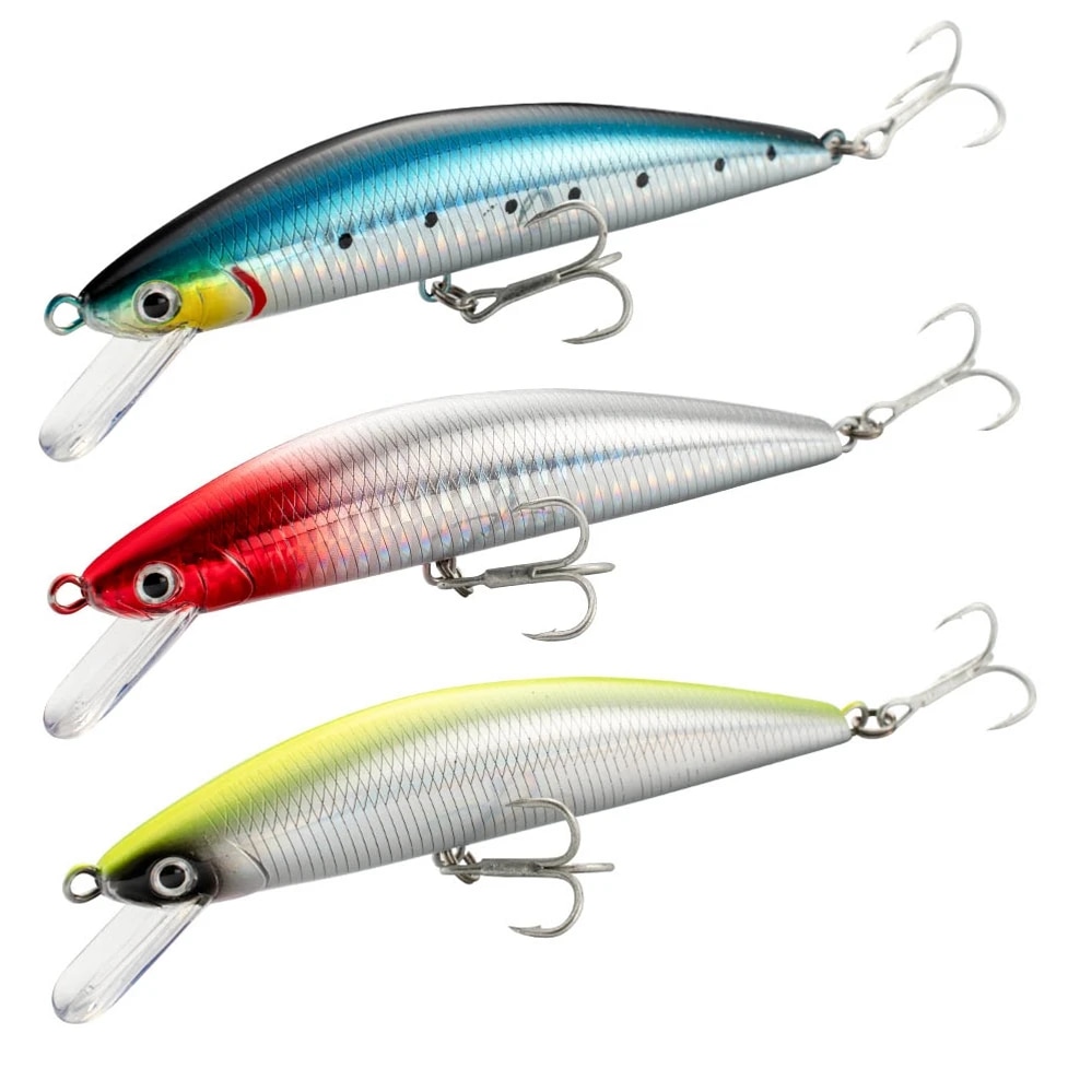 Fishing Lure Jerkbait - เหยื่อล่อปลาซิวแบบจมขนาด13ซม. 15ซม. 40ก. 60ก., เหยื่อตกปลาแบบแข็งตะขอเสียงแหลมแข็งแรง
