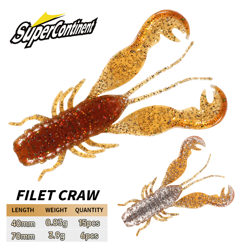 Fishing Lure Soft Plastic - 2023 Supercontinent Filet Crawเหยื่อPerch Lures Soft