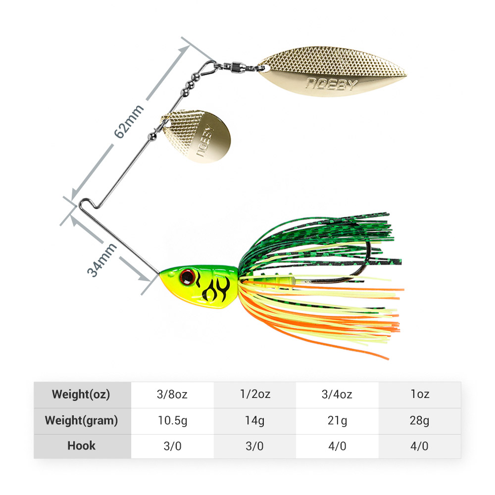 Noeby Spinnerbait 10.5G 14G 21 - Fishing Lure Blade Bait บทวิจารณ์และราคา