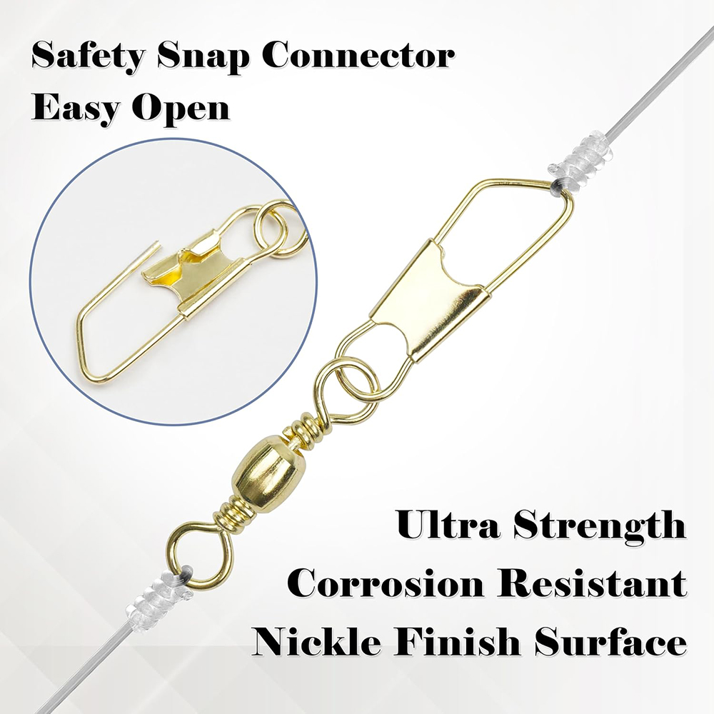 50ชิ้นเดือยตกปลาทองพร้อมตะขอตก - Fishing Lure Accessories บทวิจารณ์และราคา