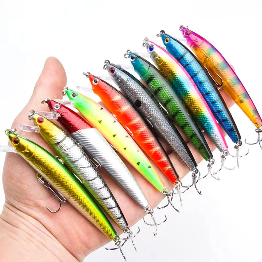 10PCS Jerkbait Minnow Swimbait - Fishing Lure Jerkbait บทวิจารณ์และราคา