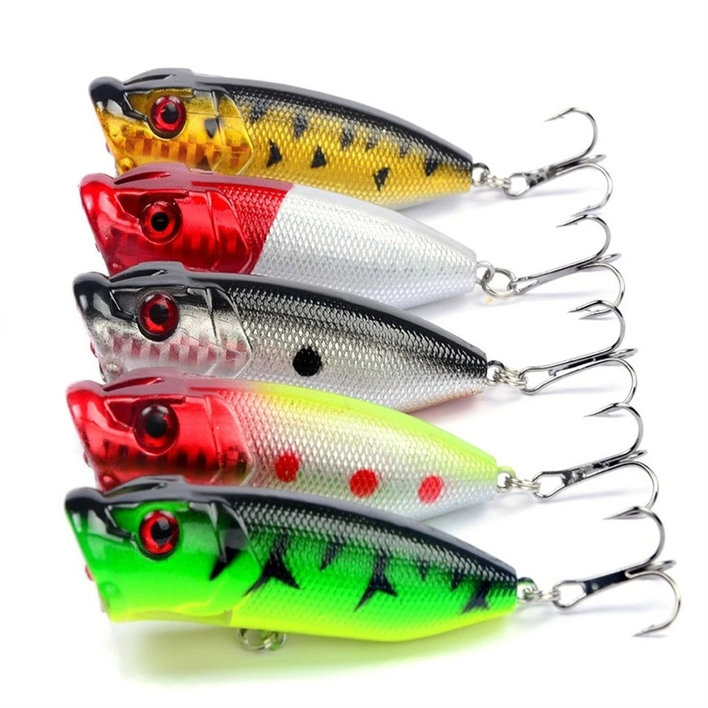 เหยื่อตกปลาแบบป๊อปเปอร์ 5 ชิ้น - Fishing Lure Popper บทวิจารณ์และราคา