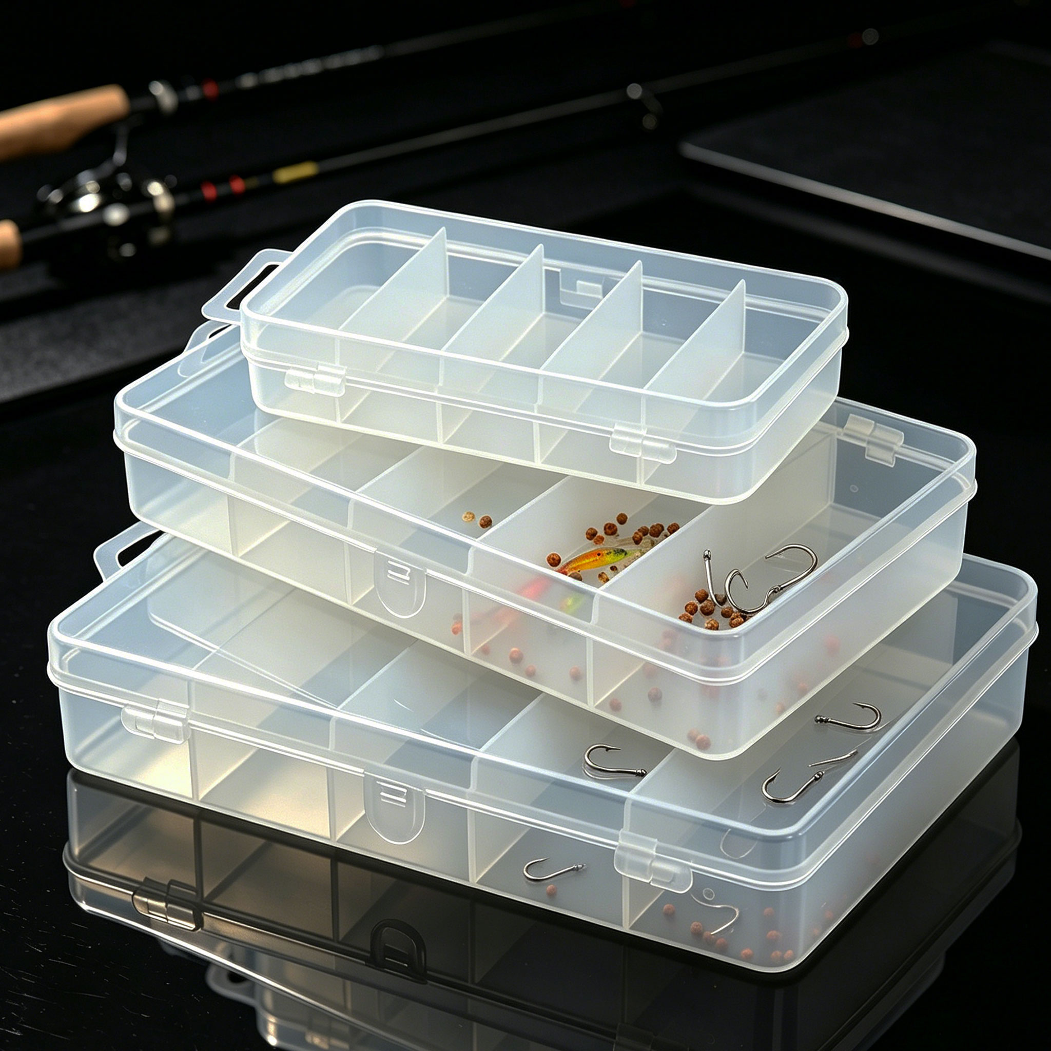 1/3 ชิ้น 3 ขนาดของเหยื่อตกปลาพ - Fishing Lure Box บทวิจารณ์และราคา