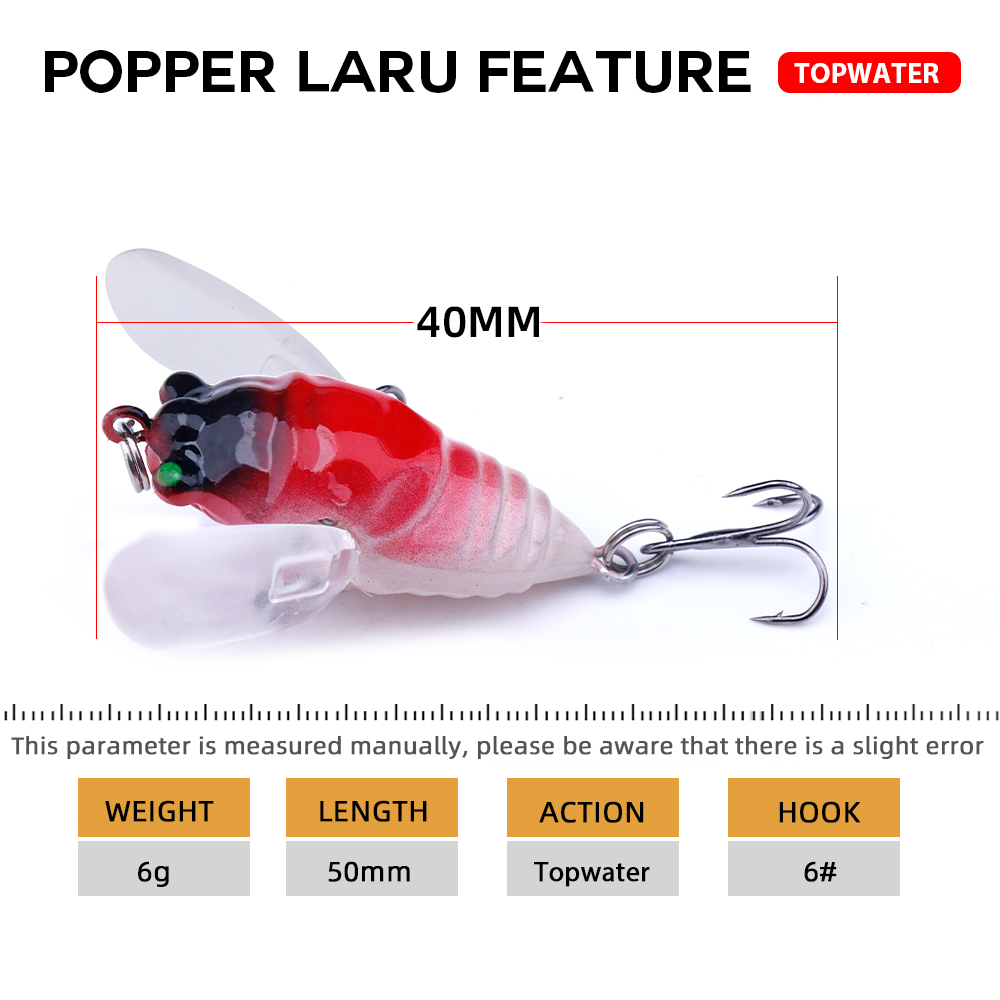 Agoie 6.5g 5cm Topwater เหยื่อ - Fishing Lure Popper บทวิจารณ์และราคา