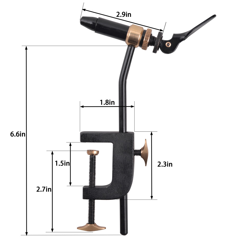 ROTARY Fly Tying Vise เครื่องม - Fishing Lure Kit บทวิจารณ์และราคา