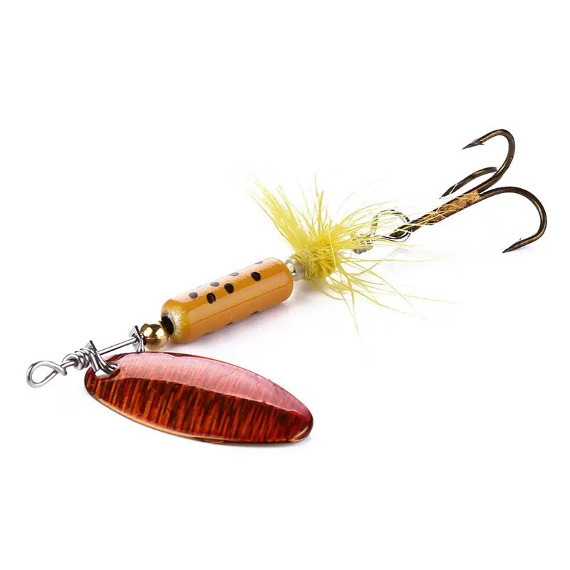 โลหะ VIB Lures 1PCS 3.5g Feath - Fishing Lure Spoon บทวิจารณ์และราคา