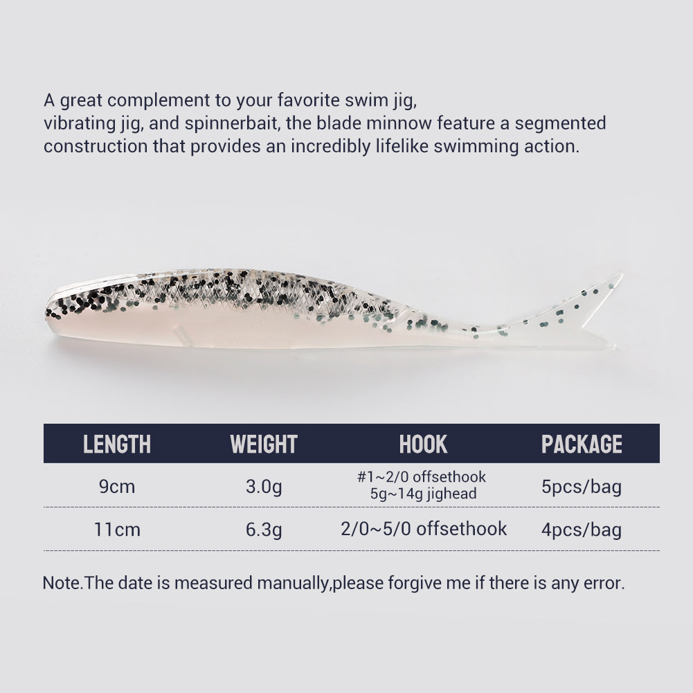 Noeby เหยื่อล่อแบบนิ่ม9ซม. 11ซ - Fishing Lure Blade Bait บทวิจารณ์และราคา