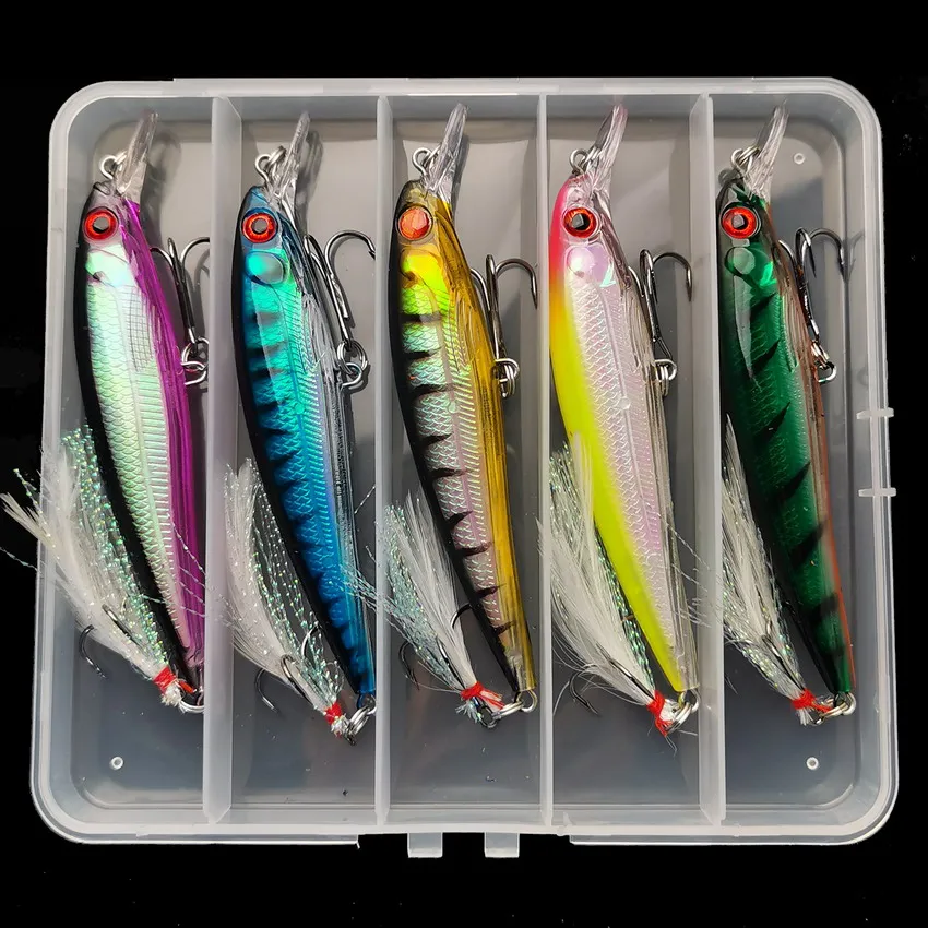 5ชิ้น/กล่อง3D เลเซอร์ Bionic E - Fishing Lure Box บทวิจารณ์และราคา