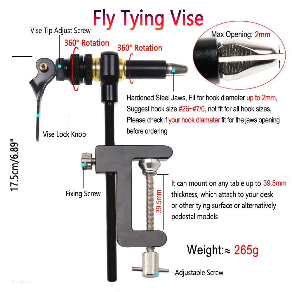 Bimoo 360 ° หมุน C-Clamp Fly T - Fishing Lure Spinner บทวิจารณ์และราคา
