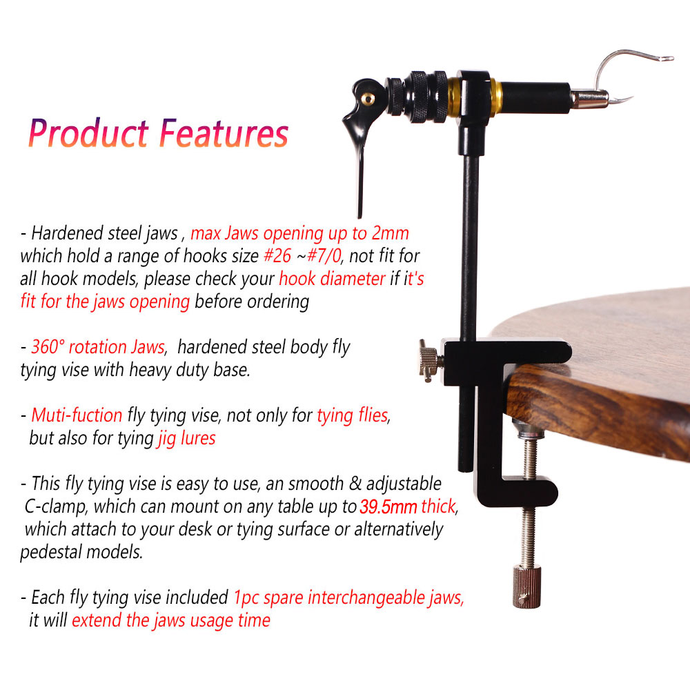 Bimoo 360 ° หมุน C-Clamp Fly T - Fishing Lure Spinner บทวิจารณ์และราคา
