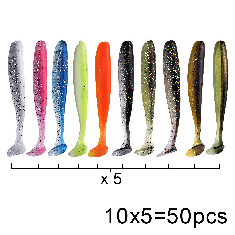 QXO 50 ชิ้น/ล็อต Swimbait Soft - Fishing Lure Jerkbait บทวิจารณ์และราคา