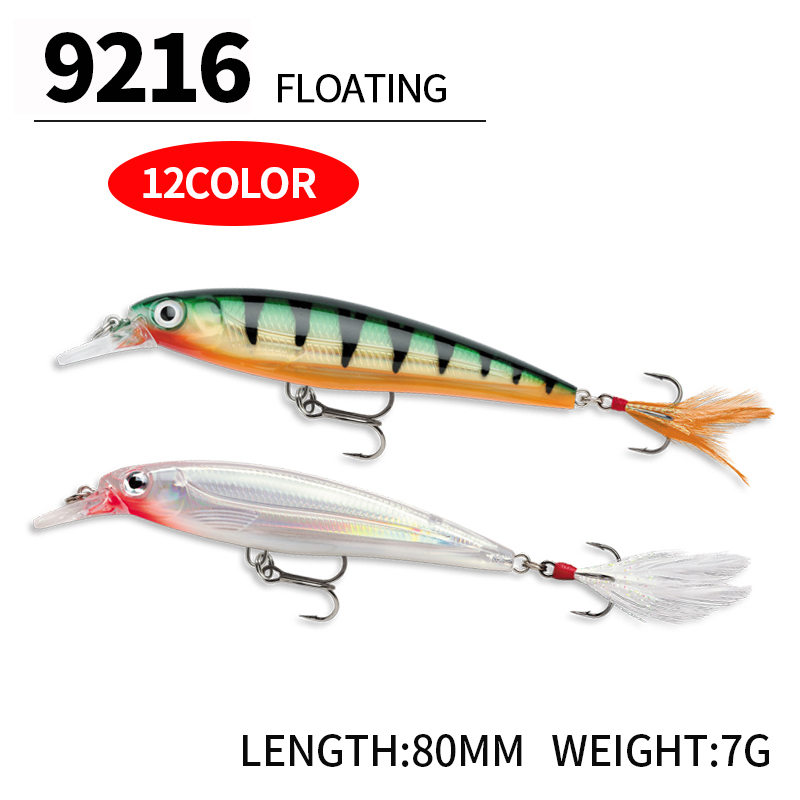 เหยื่อตกปลาขนาด70มม. 7.2กรัมเห - Fishing Lure Jerkbait บทวิจารณ์และราคา