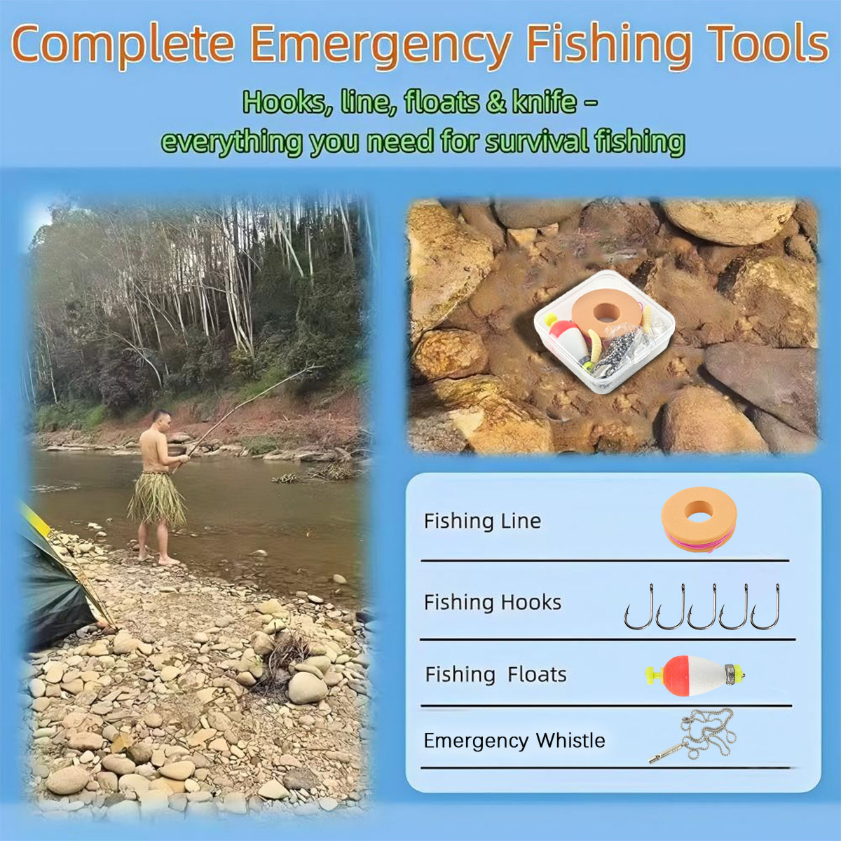 ชุดอุปกรณ์ตกปลาฉุกเฉินแบบพกพา， - Fishing Lure Making Kit บทวิจารณ์และราคา