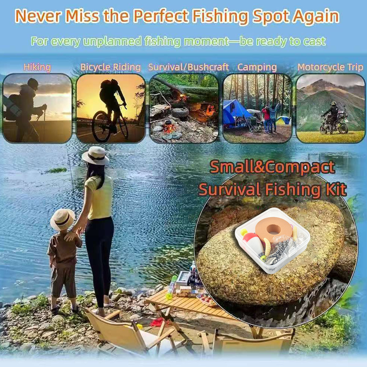 ชุดอุปกรณ์ตกปลาฉุกเฉินแบบพกพา， - Fishing Lure Making Kit บทวิจารณ์และราคา