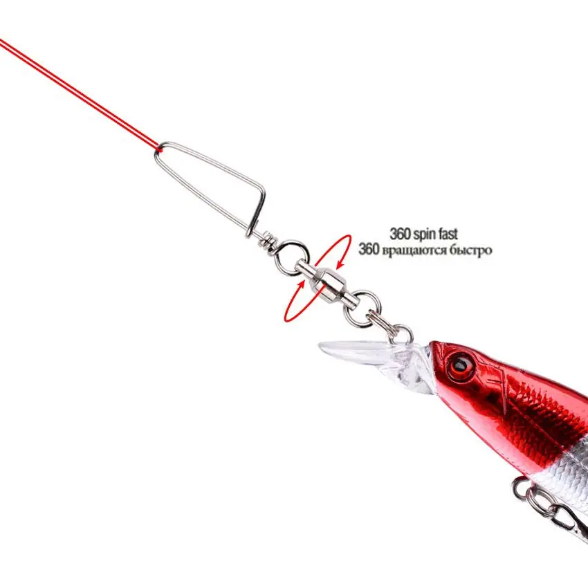 50 ชิ้นลูกปืนตกปลาหมุนพร้อม Co - Fishing Lure Box บทวิจารณ์และราคา