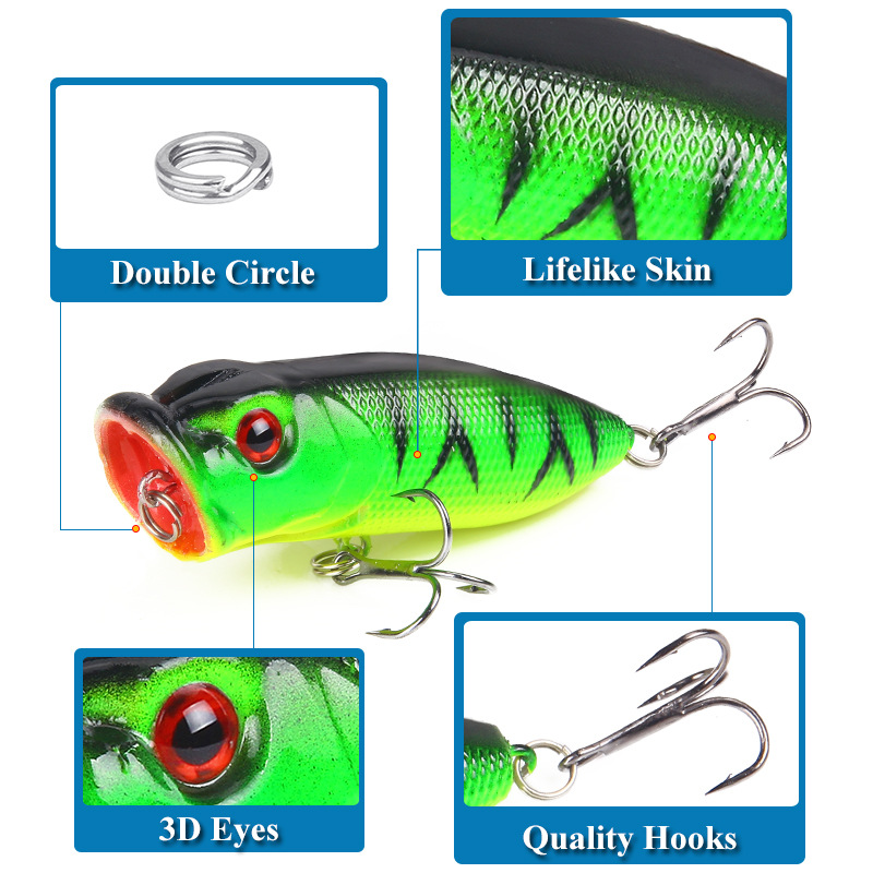 เหยื่อปลอมแบบลอยน้ำ 6.5 ซม./10 - Fishing Lure Popper บทวิจารณ์และราคา