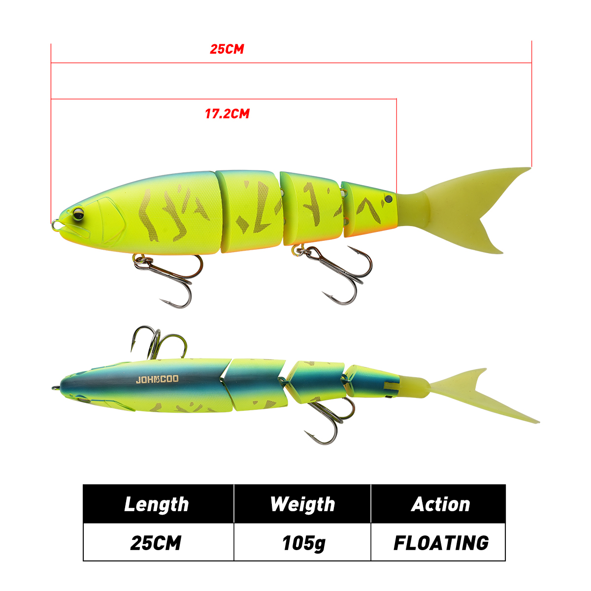 เหยื่อตกปลาแบบข้อต่อ Johncoo ข - Fishing Lure Popper บทวิจารณ์และราคา