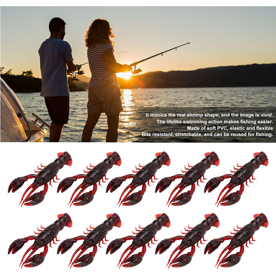 20pcs Crawfish เหยื่อประดิษฐ์ก - Fishing Lure Swimbait บทวิจารณ์และราคา