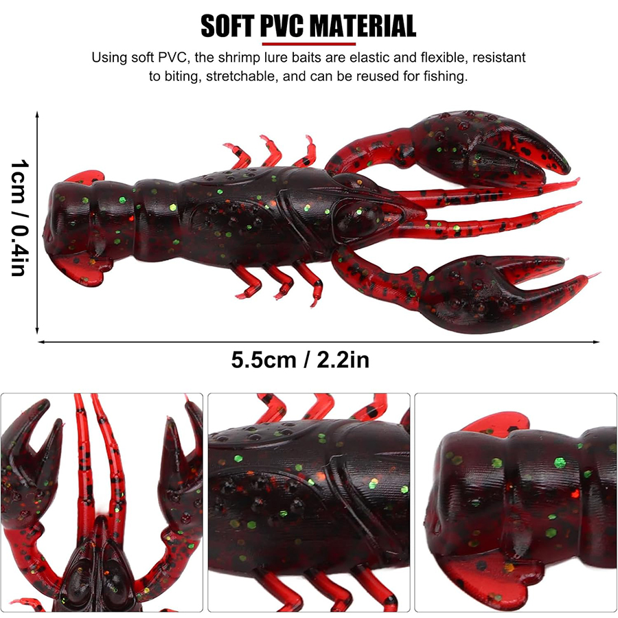 20pcs Crawfish เหยื่อประดิษฐ์ก - Fishing Lure Swimbait บทวิจารณ์และราคา