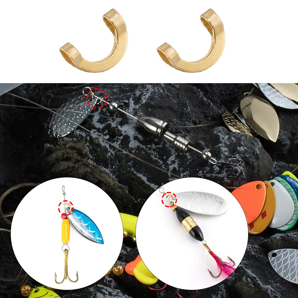 100 ชิ้นตกปลา U รูปคลิปคงที่ตก - Fishing Lure Spinner บทวิจารณ์และราคา